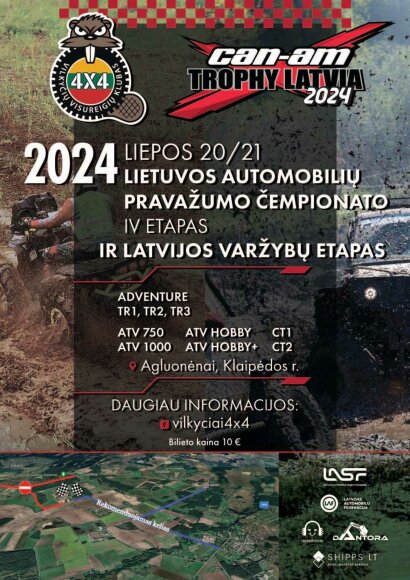 Vyks 2024 m. Lietuvos automobilių bekelės sporto čempionato IV etapas ir „Can-Am Trophy Latvia...