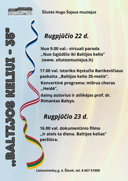 Šiais metais minime Baltijos kelio 35-ąsias metines