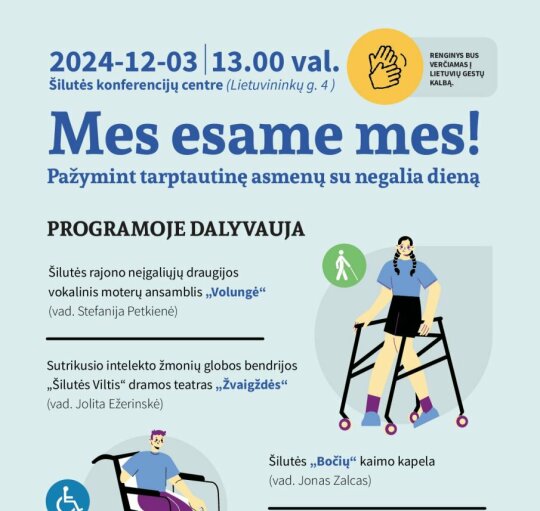 Pažymint asmenų su negalia dieną