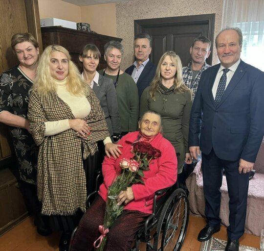 90-ojo jubiliejaus proga pasveikinta šišioniškė Mina Petraitienė