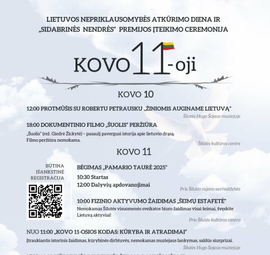 Lietuvos nepriklausomybės atkūrimo dienos renginiai Šilutėje