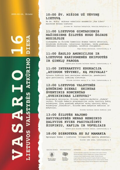 Vasario 16-osios renginiai Šilutėje
