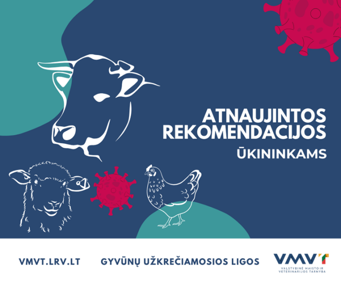 Atnaujintos VMVT rekomendacijos apie gyvūnų užkrečiamąsias ligas