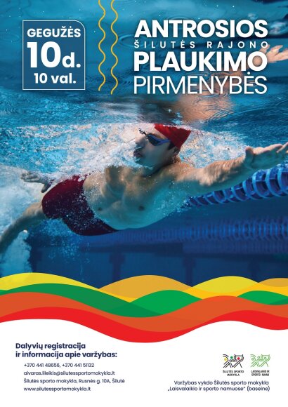 Kviečiame registruotis į antrąsias Šilutės rajono plaukimo pirmenybes
