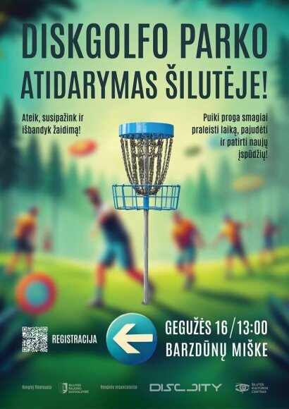 Diskgolfo parko atidarymas Šilutėje