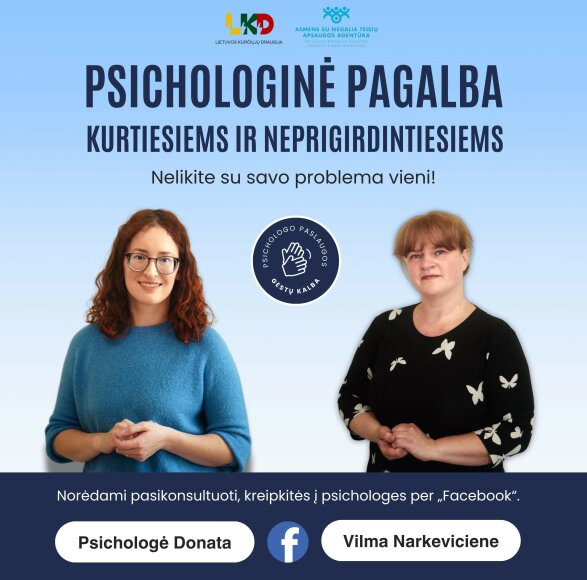 Psichologinė pagalba lietuvių gestų kalba