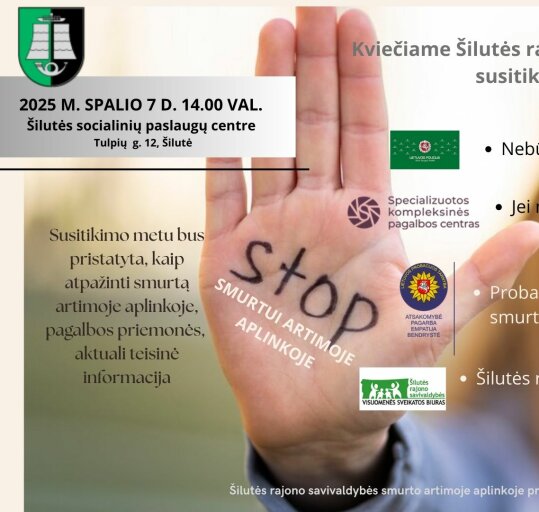 Kviečia į susitikimą su specialistais