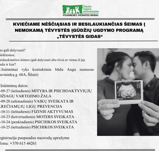 Kviečia nėščiąsias ir besilaukiančias šeimas į nemokamą tėvystės įgūdžių ugdymo programą...