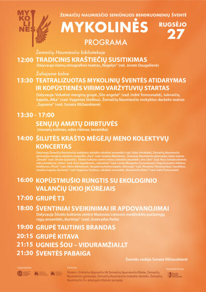 Jau šį šeštadienį Žemaičių Naumiestyje - „Mykolinės“!