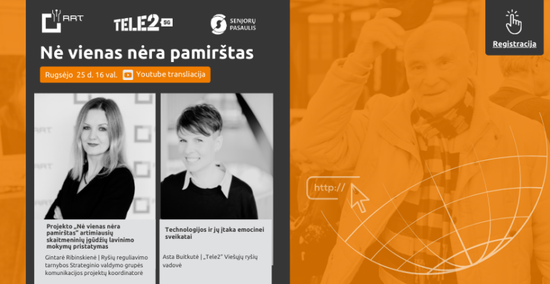 Projektas „Nė vienas nėra pamirštas“  ir vėl Jus kviečia į nuotolinę paskaitą
