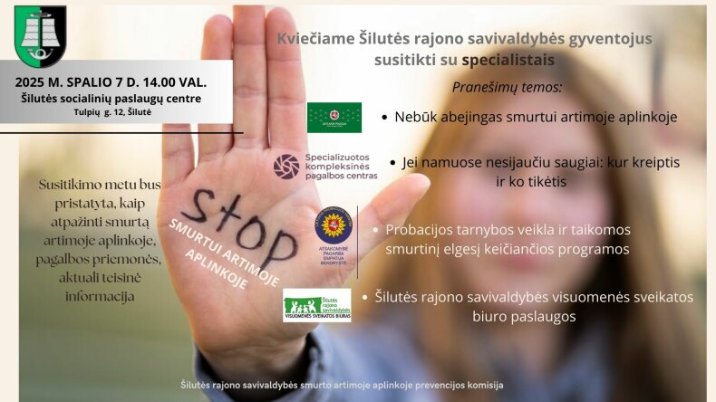 Kviečia į susitikimą su specialistais