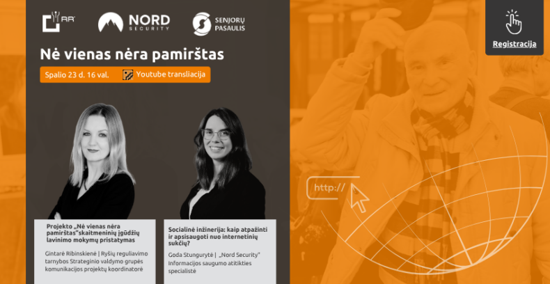 „Nė vienas nėra pamirštas“  ir vėl Jus kviečia į nuotolinę paskaitą!