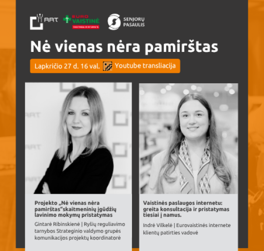 „Nė vienas nėra pamirštas“  vėl Jus kviečia į nuotolinę paskaitą