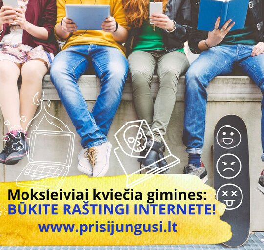 „Ir vėl močiutei sugedo internetas?“ – socialinė akcija moksleivių balsu