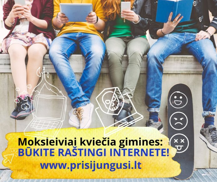 „Ir vėl močiutei sugedo internetas?“ – socialinė akcija moksleivių balsu