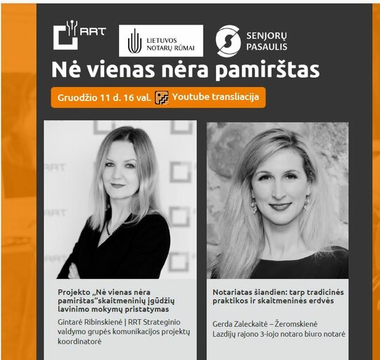 „Nė vienas nėra pamirštas“  vėl Jus kviečia į nuotolinę paskaitą