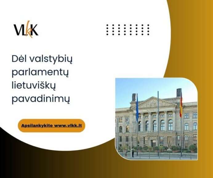 Dėl valstybių parlamentų lietuviškų pavadinimų