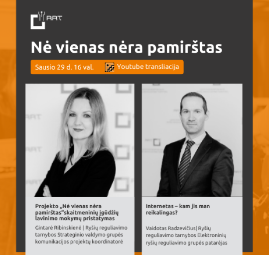 „Nė vienas nėra pamirštas“  ir vėl Jus kviečia į nuotolinę paskaitą