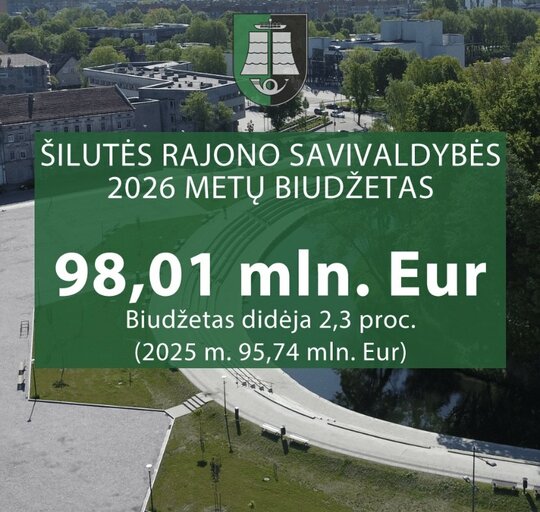 Patvirtintas Šilutės rajono savivaldybės 2026 metų biudžetas