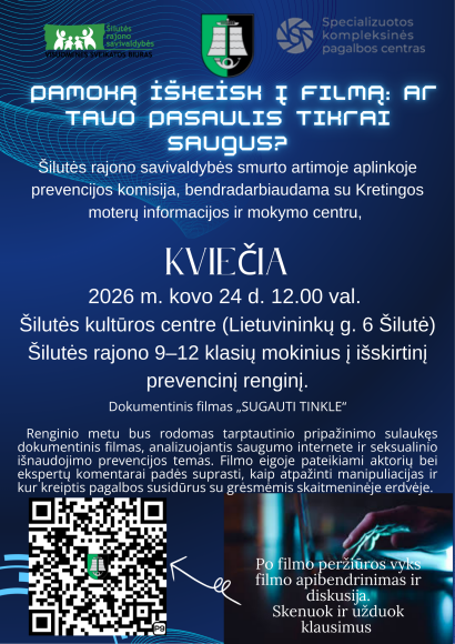  Prevencinė priemonė „Pamoką iškeisk į filmą“