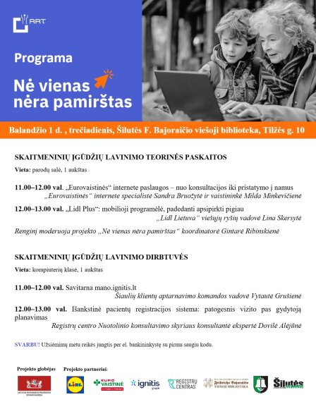 Skaitmeninių įgūdžių lavinimo teorinės paskaitos