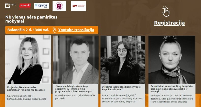 „Nė vienas nėra pamirštas“  ir vėl Jus kviečia į nuotolinę paskaitą