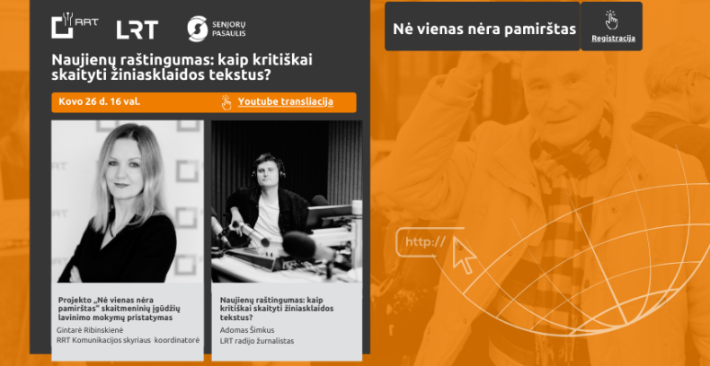 „Nė vienas nėra pamirštas“  ir vėl Jus kviečia į nuotolinę paskaitą