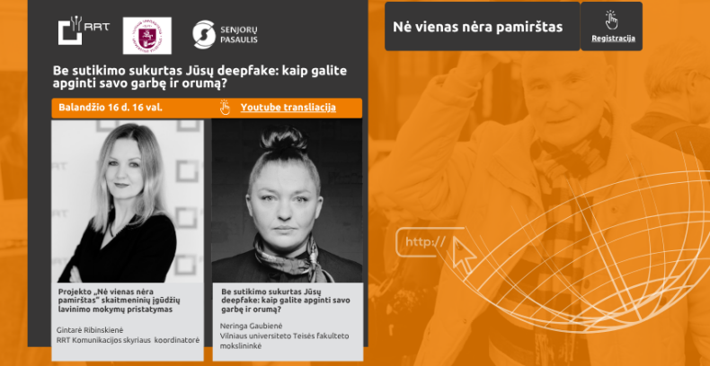 „Nė vienas nėra pamirštas“  ir vėl Jus kviečia į nuotolinę paskaitą