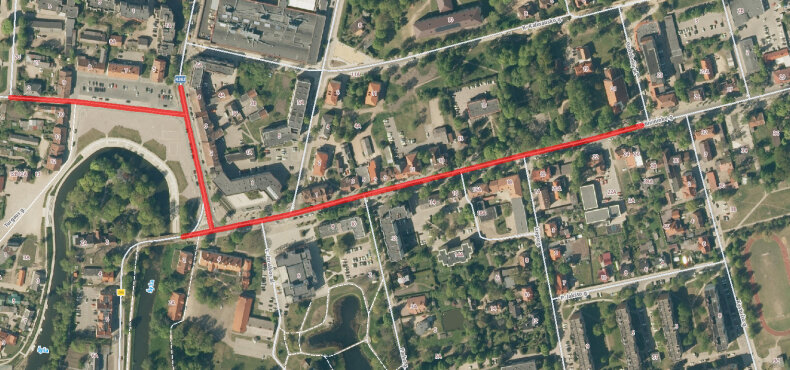 Miesto gatvių uždarymo schema Šilutės miesto šventės metu