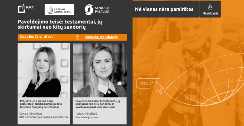 „Nė vienas nėra pamirštas“  ir vėl Jus kviečia į nuotolinę paskaitą