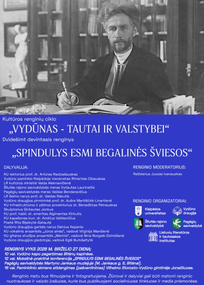 Nemokamas nuvežimas į renginį „Vydūnas – tautai ir valstybei“!