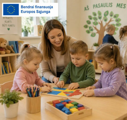 Įgyvendinamas projektas „Ankstyvojo ugdymo užtikrinimas vaikams iš socialinę riziką patiriančių...