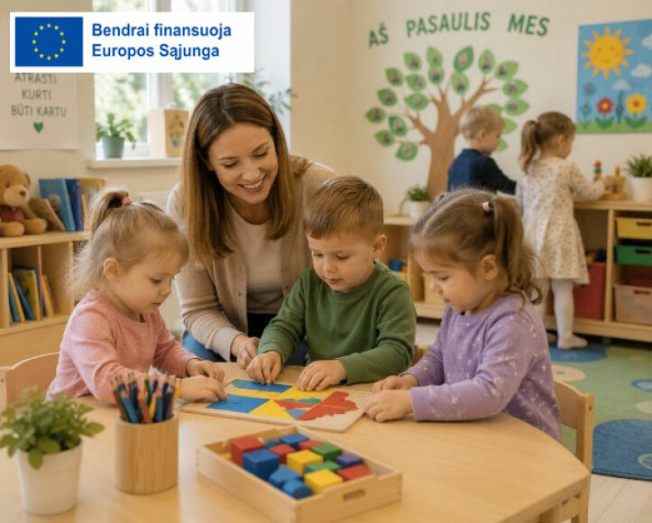 Įgyvendinamas projektas „Ankstyvojo ugdymo užtikrinimas vaikams iš socialinę riziką patiriančių...