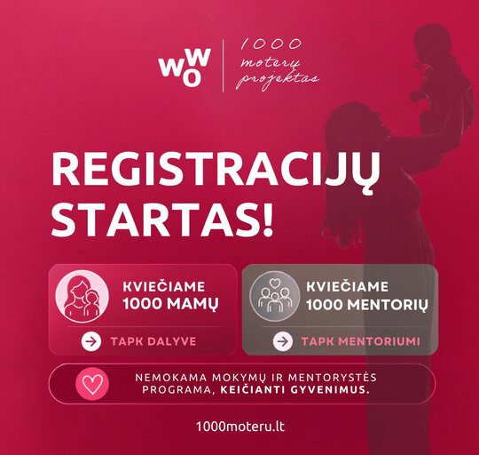 KVIETIMAS DALYVAUTI ,,1000 MOTERŲ" PROJEKTE
