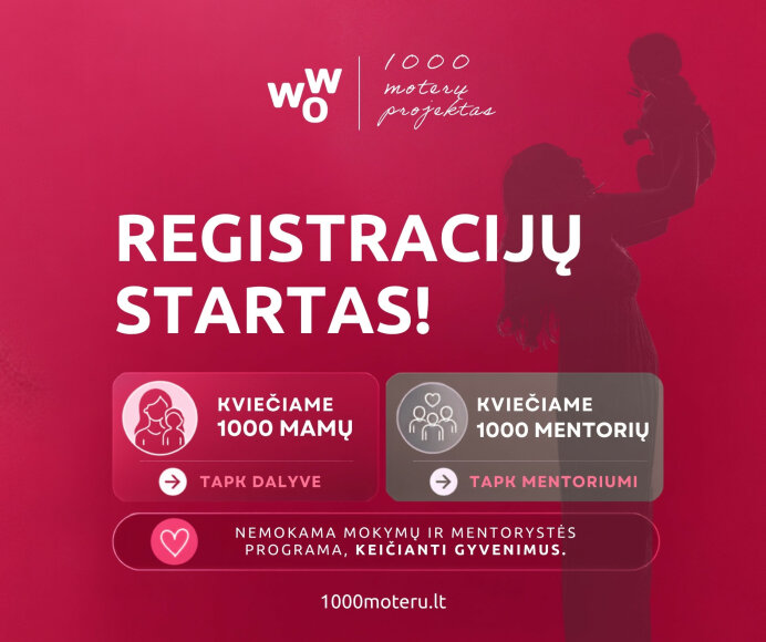 KVIETIMAS DALYVAUTI ,,1000 MOTERŲ" PROJEKTE